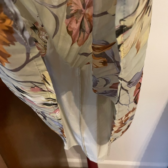 Forever Unique U Collection green pleated high neck floral mini dress Size 8 - Picture 10 of 10